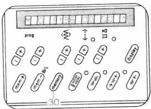 prog B/L memory 30