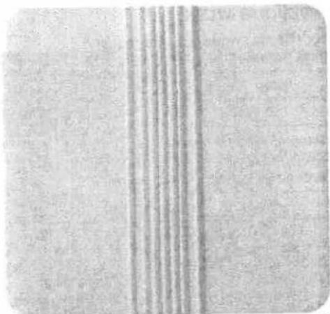 Close-up of a textured surface with vertical striations and a dark horizontal band (no text or symbols)