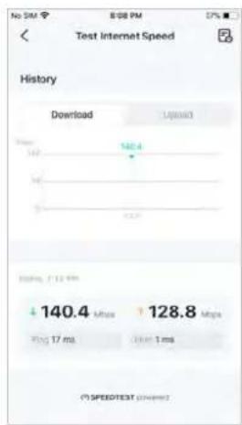 Test Internet Speed History Download 140.03 Time 142.4 IP IP IP IP 12.7 Status: / 12.7 ms 4 140.4 bytes 128.8 bytes Prog 17 ms 0.000 1 ms © SPEEDTEST.GENEMENT