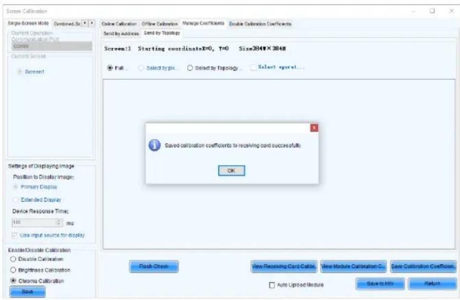 Screen Calibration Single-Screen Mode Combined.Sci Current Operation Communication Port Covers Current Screen Screen Settings of Displaying Image Position to Display Image: Primary Display Extended Display Device Response Time: 100 ms Use input source for display Enable/Disable Calibration Disable C…