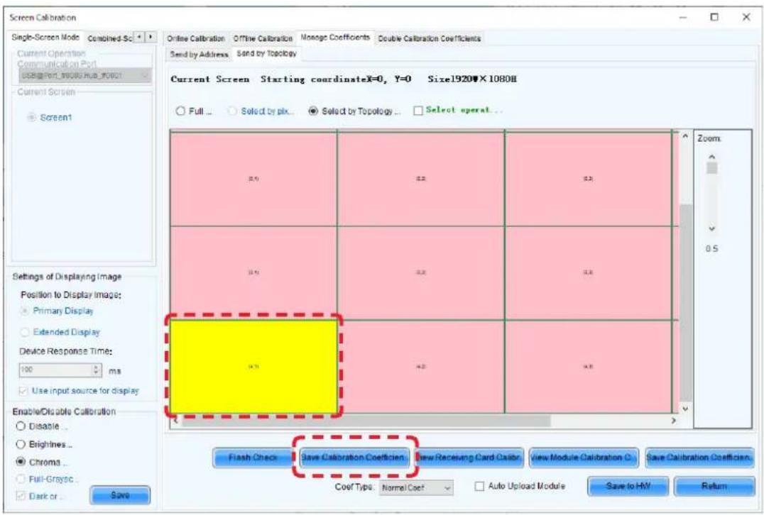 Screen Calibration Single-Screen Mode Combined Sc Current Operation Communication Port USB@Port_10000.Hub_70001 Current Screen Screen1 Settings of Displaying Image Position to Display Image: Primary Display Extended Display Device Response Time: 100 ms Use input source for display Enable/Disable Cal…