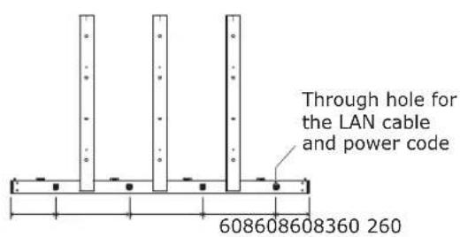 Through hole for the LAN cable and power code 608608608360 260