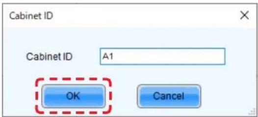 Cabinet ID Cabinet ID A1 OK Cancel