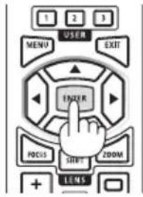 1 2 3 USER MENU EXIT ENTER POCUS SHIFT ZOOM LENS