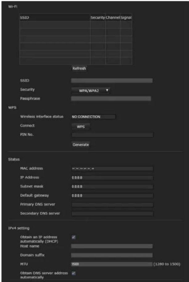 Wi-Fi SSID Security Channel Signal Refresh SSID Security WPA/WPA2 Passphrase WPS Wireless interface status NO CONNECTION Connect WPS PIN No. Generate Status MAC address 0.0.0.0 IP Address 0.0.0.0 Subnet mask 0.0.0.0 Default gateway 0.0.0.0 Primary DNS server Secondary DNS server IPv4 setting Obtain…