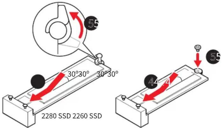 55 30°30° 30°30° 2280 SSD 2260 SSD 44 4 55