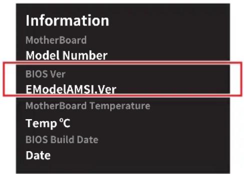 Information MotherBoard Model Number BIOS Ver EModelAMSI.Ver MotherBoard Temperature Temp °C BIOS Build Date Date