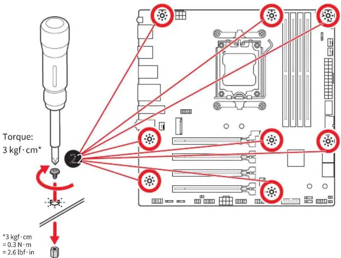 Torque: 3 kgf·cm* 2 *3 kgf·cm =0.3 N·m =2.6 lbf·in