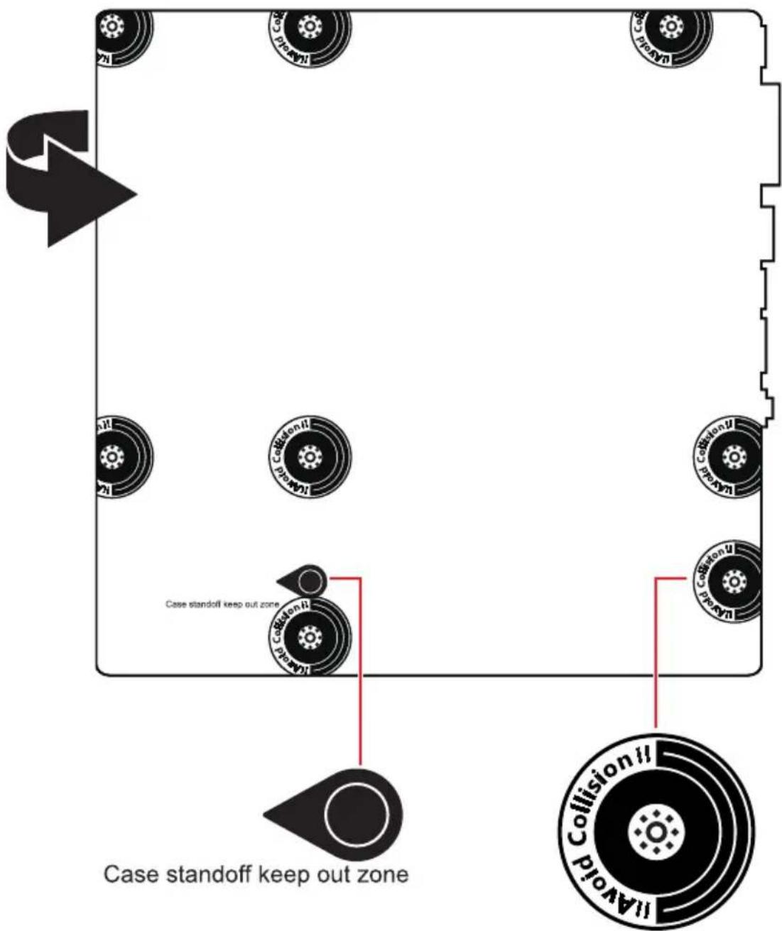 graph TD A["Start"] --> B{Case standoff keep out zone} B --> C["Case standoff keep out zone"] C --> D["Collision Zone 1"] C --> E["Collision Zone 2"] D --> F["End"] E --> F style A fill:#f9f,stroke:#333 style B fill:#ccf,stroke:#333 style C fill:#cfc,stroke:#333 style D fill:#fcc,stroke:#333 style E…