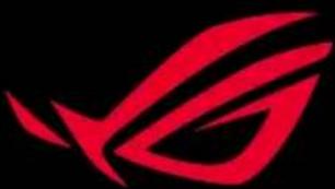 Abstract red logo design on black background (no text or symbols)