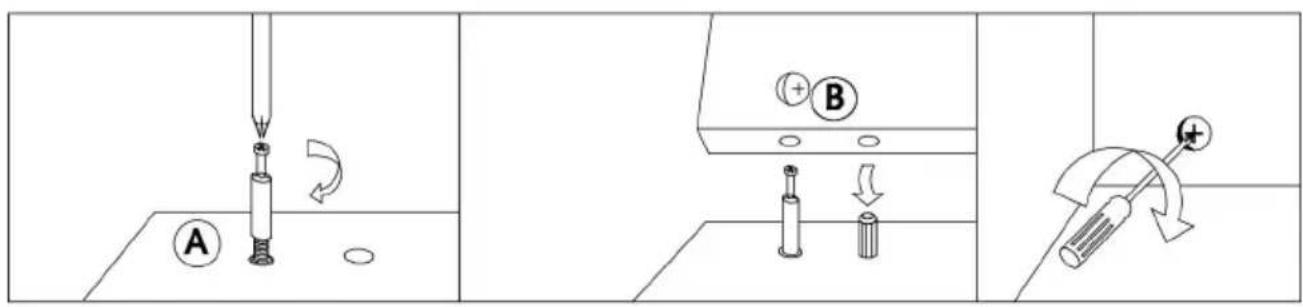 Diagram illustrating three steps of a battery charging experiment: initial setup, intermediate setup, and final setup with a screwdriver.