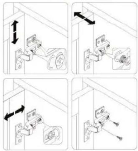 Diagram illustrating four steps of security camera installation with directional arrows and component placement