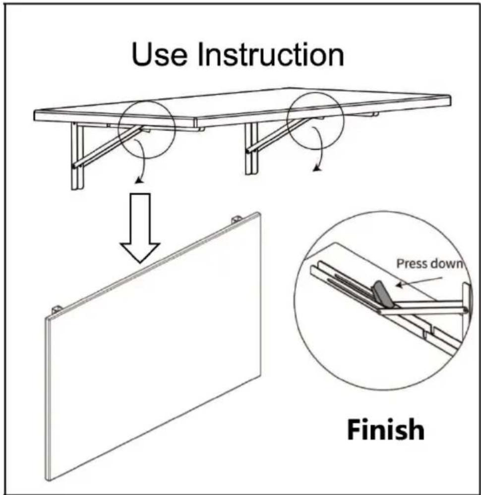 Use Instruction Press down Finish