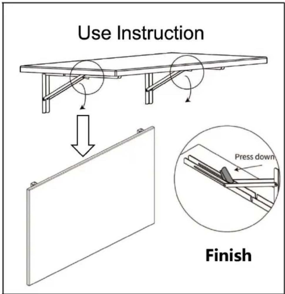 Use Instruction Press down Finish