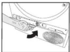 Diagram of a device's internal structure with a black arrow indicating direction (no text or symbols present)