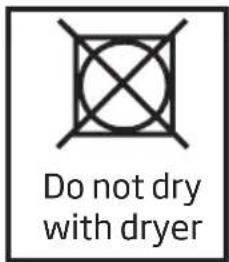 Do not dry with dryer