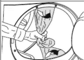Illustration of hands cleaning a car wheel rim (no text or symbols)