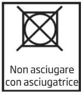Non asciugare con asciugatrice