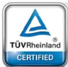 TÜVRheinland® CERTIFIED