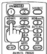 ON HOURS 1 + - Cassay SOURCES HDMI1 2 HDMI2 3 HDBaseT 4 Auto ADL 5 6 SB-A 8 USB-B 9 APP5 0 HP CLAT ID SET AK-MUTE FREEZE