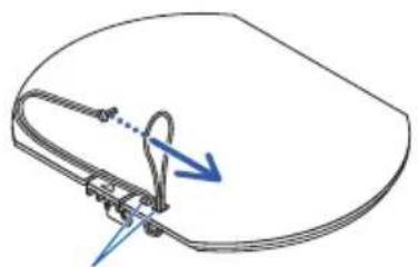 Diagram of a mechanical component with a blue arrow indicating direction (no text or symbols)