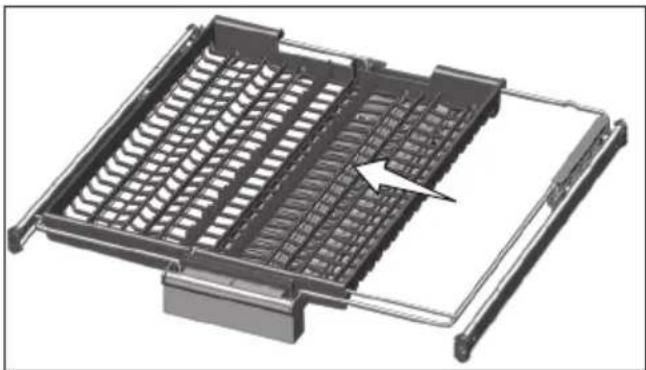 3D rendering of a mechanical component with grid pattern and an arrow indicating a specific section (no text or symbols)