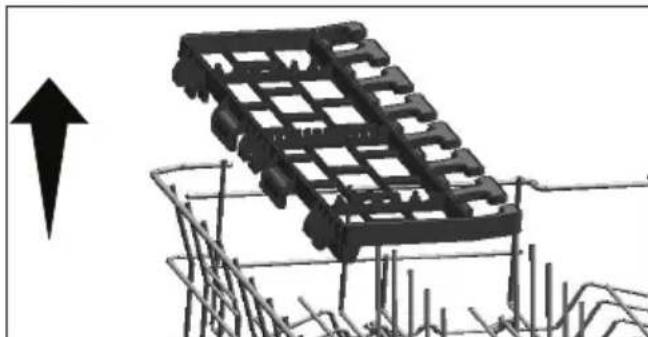 Black-and-white illustration of a steel rebar cage with an upward arrow, no text or symbols present.