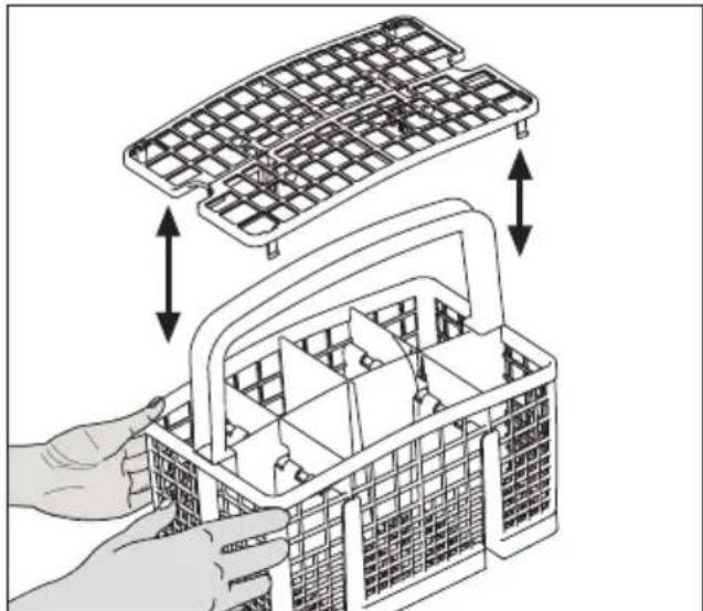 Illustration of hands assembling a plastic basket with grid patterns (no text or symbols)