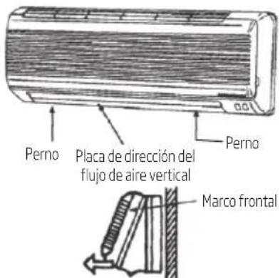 Perno Placa de dirección del flujo de aire vertical Perno Marco frontal