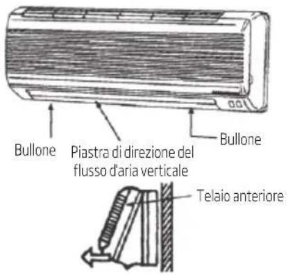 Bullone Piastra di direzione del flusso d'aria verticale Bullone Telaio anteriore