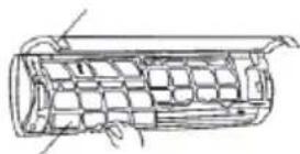 Illustration of a vacuum cleaner emitting food from a tray with a bag, no text or symbols present