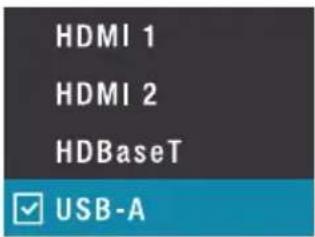 HDMI 1 HDMI 2 HDBaseT ✓ USB-A