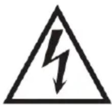Warning symbol of a lightning bolt inside a triangle (no text or numbers)