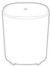 Simple line drawing of a cylindrical container with four legs (no text or symbols)