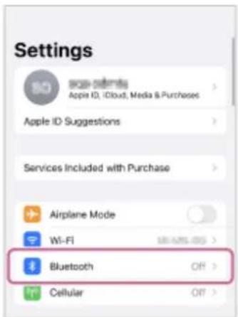 Settings App ID: iCloud, Media & Purchases Apple ID Suggestions Services Included with Purchase Airplane Mode Wi-Fi Bluetooth Off > Cellular Off >