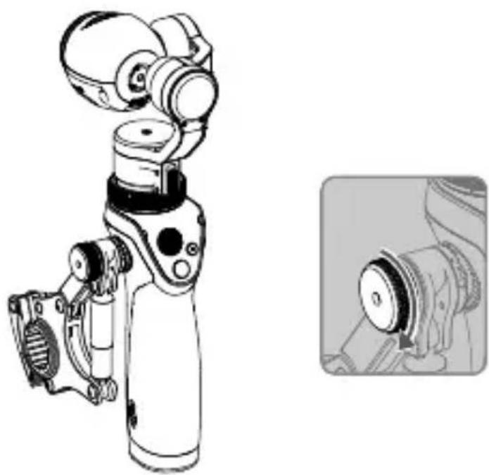 Technical line drawing of a robotic arm with a close-up inset showing the internal components (no text or symbols)