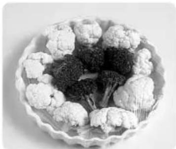 Black-and-white photo of a bowl filled with broccoli, no text or symbols visible
