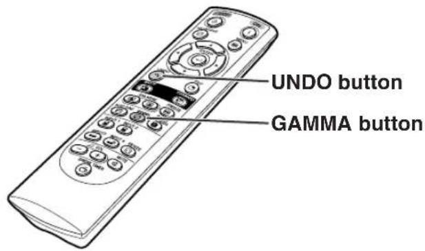 UNDO button GAMMA button