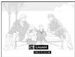 Illustration of three adults sitting on a bench with a child, under trees (no text or symbols)