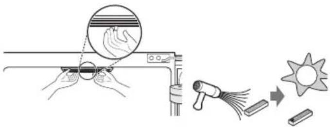 Diagram illustrating a hairpin tool application process with magnified detail and sun symbol illustration