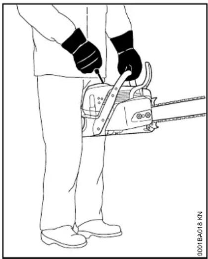 STIHL MS 291 C-Q - Sujeción de la motosierra - 2