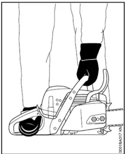 STIHL MS 291 C-Q - Sujeción de la motosierra - 1