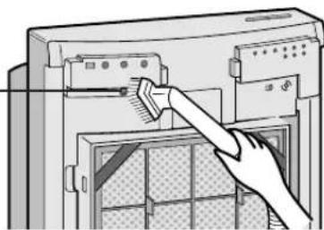 Illustration of a hand inserting a component into a server rack (no text or symbols visible)