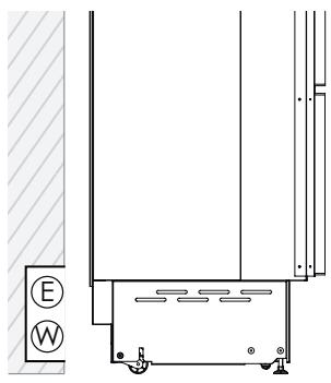 SMEG RF376RSIX - Sähkö- ja hydraulilitäntä laitteen takana - 1