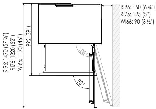 SMEG RF376RSIX - Diepte met deur (zonder paneel) - 1
