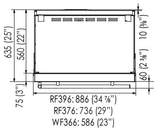 SMEG RF376RSIX - Diepte met deur - 2