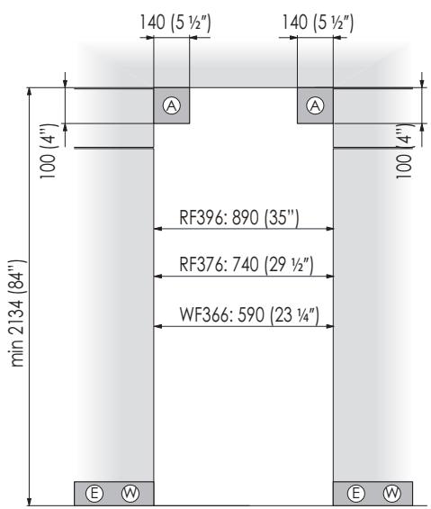 SMEG RF376RSIX - Gabaryty z drzwiczkami otwartymi na 90° - 1
