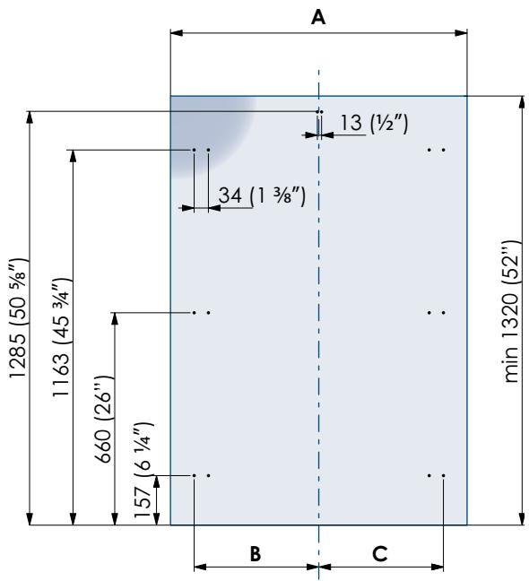 SMEG RF376RSIX - Préparation des panneaux décoratifs pour Réfrigérateur avec un Grand bac (1T/0T) - 3