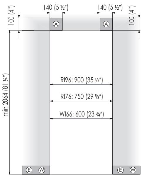 SMEG RF376RSIX - Pladsbehov med åben läge - 1