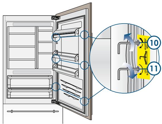 SMEG RF376RSIX - Fixation des panneaux à la porte et au Grand bac - 9